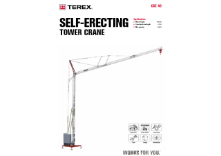 Terex Comedil (Zeppelin) CSE 40 crane - load chart, specs & dimensions (2023 - 2026)