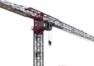 Terex Comedil (Zeppelin) CTT 721-40 crane - load chart, specs & dimensions (2017 - 2021)