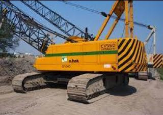 Hitachi CX 550 crane - load chart, specs & dimensions (1996 - 2002)