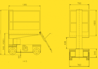 PB David 2 PB 85 Single Vertical Mast Boom Lifts (1995 - 2014) Specifications & Dimensions