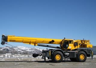 Grove GRT880 crane - load chart, specs & dimensions (2017 - 2025)