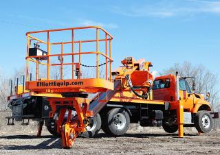 H55F HiReach Elliott Equipment Truck Mounted Telescopic Boom Lifts
