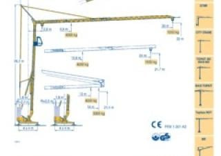 Potain HD 32 B (2,4m) crane - load chart, specs & dimensions (2000 - 2002)