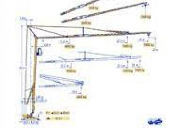 Potain HD 40 A crane - load chart, specs & dimensions (1995 - 2011)