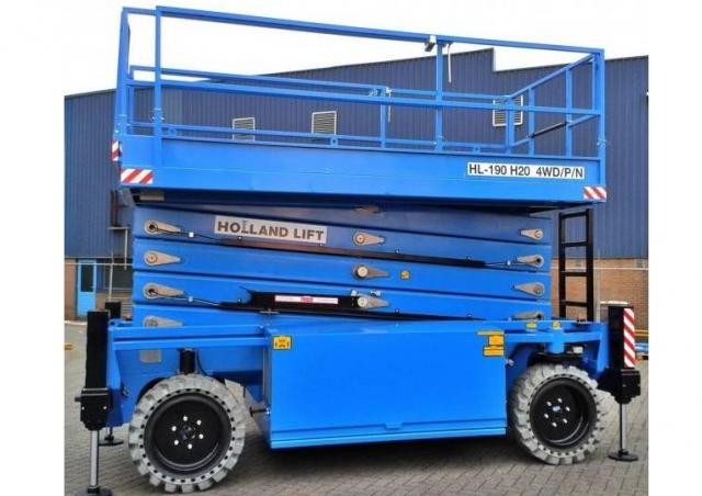 Holland-Lift HL-160 H20 4WD/P/N Wheeled scissor lifts (2017 - 2022) Specifications & Dimensions