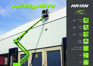 Niftylift HR15N Wheeled Articulating Boom Lifts (2017 - 2026) Specifications & Dimensions