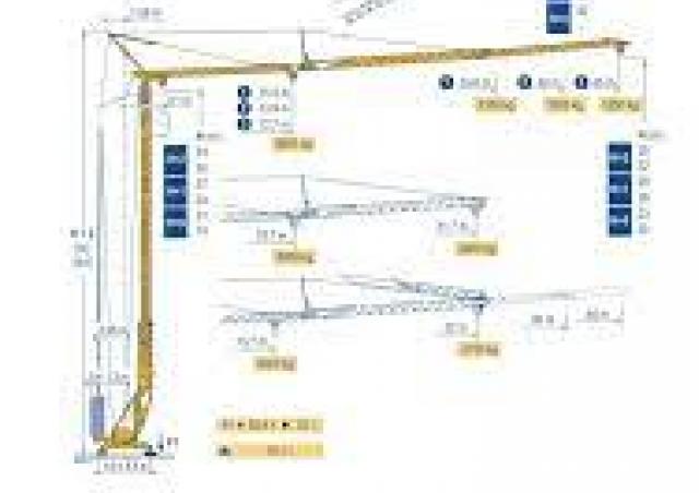 Potain IGO T 85 crane - load chart, specs & dimensions (2008 - 2012)