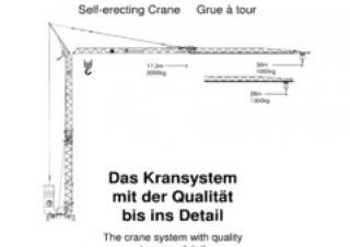 König K 1030 TH (2,5m) crane - load chart, specs & dimensions (2007 - 2010)