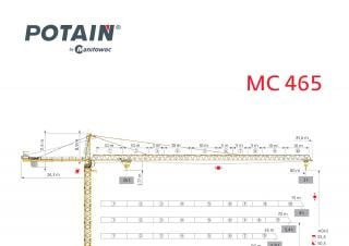 Potain MC 465 crane - load chart, specs & dimensions (2019 - 2026)