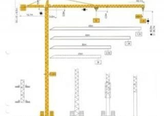 Potain MC 85 B-E1 crane - load chart, specs & dimensions (2000 - 2007)