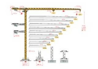 Potain MDT 308 crane - load chart, specs & dimensions (2008 - 2012)