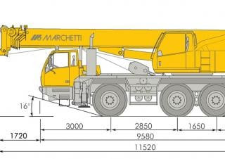Marchetti MG 60.3-2 crane - load chart, specs & dimensions (2019 - 2026)