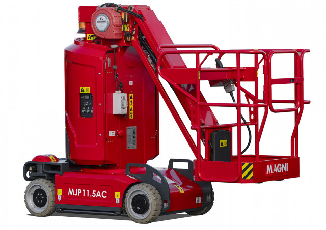 MAGNI MJP11.5AC Single Vertical Mast Boom Lifts (2025 - 2026) Specifications & Dimensions