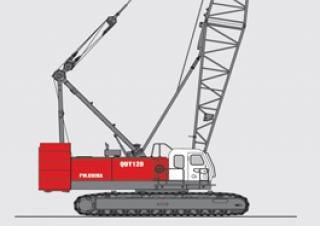 Fuwa QUY120 crane - load chart, specs & dimensions (2017 - 2026)