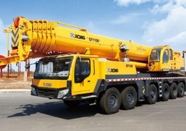 XCMG QY110K crane - load chart, specs & dimensions (2017 - 2026)