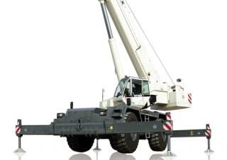 TEREX CRANES RT 100 crane - load chart, specs & dimensions (2017 - 2021)