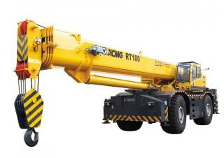 XCMG RT100 crane - load chart, specs & dimensions (2017 - 2026)