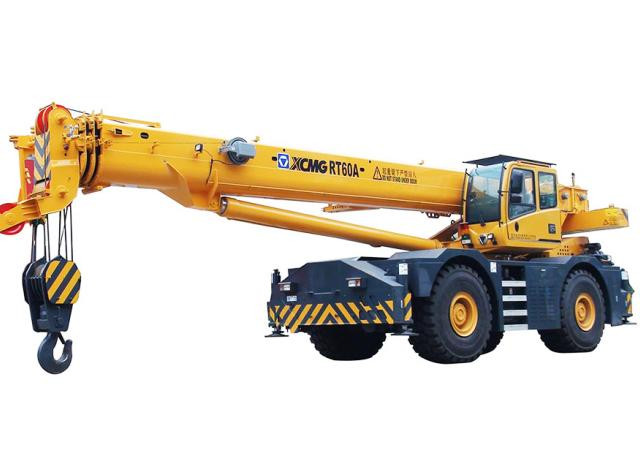 XCMG RT60A crane - load chart, specs & dimensions (2017 - 2026)