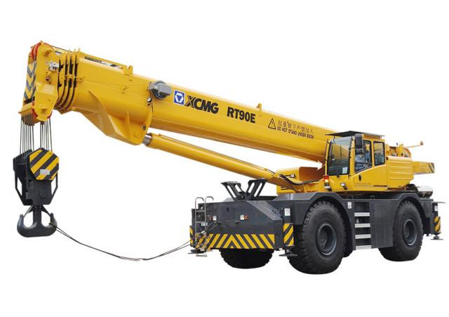 XCMG RT90E crane - load chart, specs & dimensions (2017 - 2026)