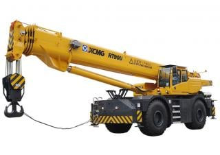 XCMG RT90U crane - load chart, specs & dimensions (2017 - 2026)