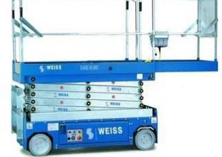 SAB A-66 aqua Weiss Wheeled scissor lifts