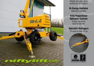 Niftylift SD 34 T Wheeled Articulating Boom Lifts (2010 - 2013) Specifications & Dimensions