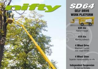 Niftylift SD 64 Wheeled Articulating Boom Lifts (2010 - 2013) Specifications & Dimensions