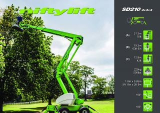 Niftylift SD210 Wheeled Articulating Boom Lifts (2017 - 2026) Specifications & Dimensions