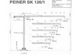 Terex Peiner SK 126/1-Es-TS 19.1 crane - load chart, specs & dimensions (1996 - 1999)