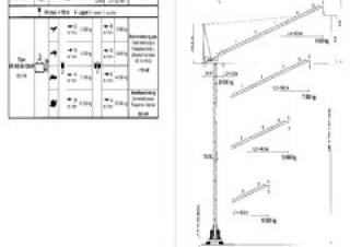 Terex Peiner SN 406-E-TS 212.1 crane - load chart, specs & dimensions (2001 - 2002)