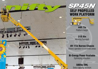 Niftylift SP 45 N Wheeled Articulating Boom Lifts (2010 - 2013) Specifications & Dimensions