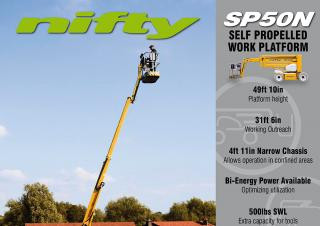 Niftylift SP 50 N Wheeled Articulating Boom Lifts (2010 - 2013) Specifications & Dimensions