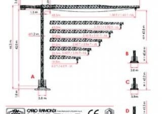Raimondi SRT 80 crane - load chart, specs & dimensions (2011 - 2016)