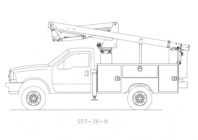 Versalift SST-36-N Trailer Mounted Articulating Boom Lifts (2017 - 2026) Specifications & Dimensions