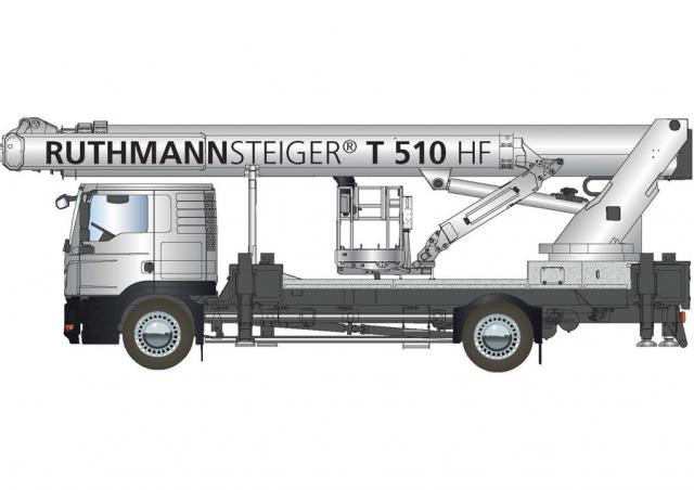 Ruthmann T 510 HF Truck Mounted Telescopic Boom Lifts (2016 - 2026) Specifications & Dimensions