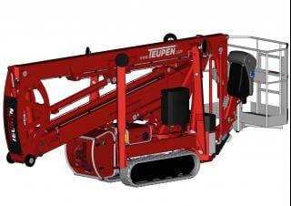 TEUPEN TL54AJ Crawler Articulating Boom Lifts (2023 - 2025) Specifications & Dimensions