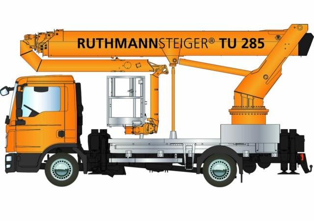 Ruthmann TU 285 Truck Mounted Telescopic Boom Lifts (2014 - 2021) Specifications & Dimensions