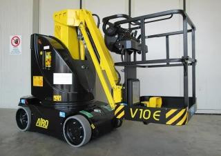 AIRO V10 E Single Vertical Mast Boom Lifts (2016 - 2026) Specifications & Dimensions