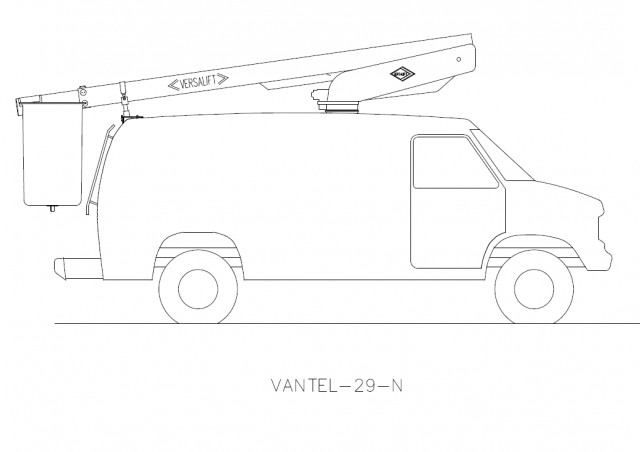 Versalift VANTEL-29-NE Truck Mounted Telescopic Boom Lifts (2018 - 2026) Specifications & Dimensions