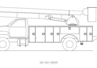Versalift VN-60-REV Trailer Mounted Articulating Boom Lifts (2017 - 2025) Specifications & Dimensions