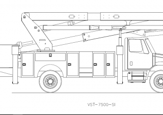 Versalift VST-7500-SI Trailer Mounted Articulating Boom Lifts (2017 - 2026) Specifications & Dimensions