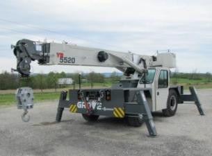 Grove YB 5520 crane - load chart, specs & dimensions (2011 - 2013)