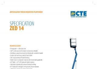 Z 14 CTE Trailer Mounted Articulating Boom Lifts