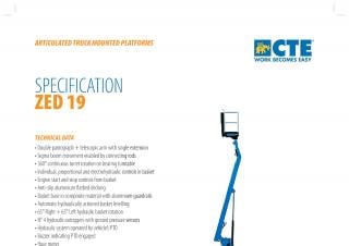 Z 19 CTE Trailer Mounted Articulating Boom Lifts