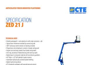 Z 21 CTE Trailer Mounted Articulating Boom Lifts