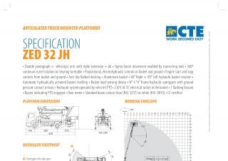 Z 32 CTE Trailer Mounted Articulating Boom Lifts