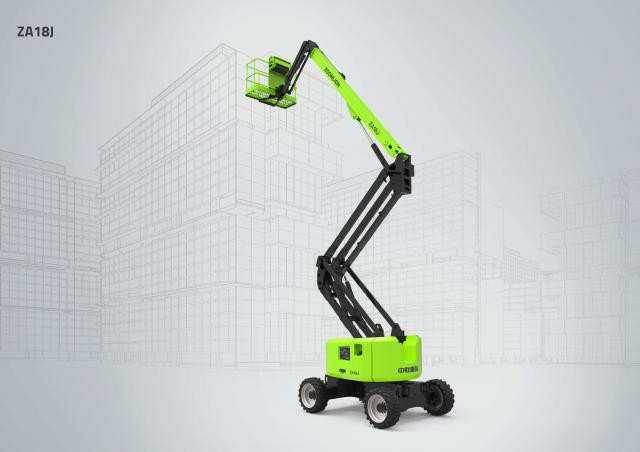 Zoomlion ZA18J Wheeled Articulating Boom Lifts (2020 - 2023) Specifications & Dimensions
