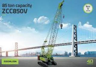 Zoomlion ZCC850V crane - load chart, specs & dimensions (2022 - 2026)