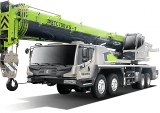 Zoomlion ZTC700V562-1 crane - load chart, specs & dimensions (2023 - 2026)